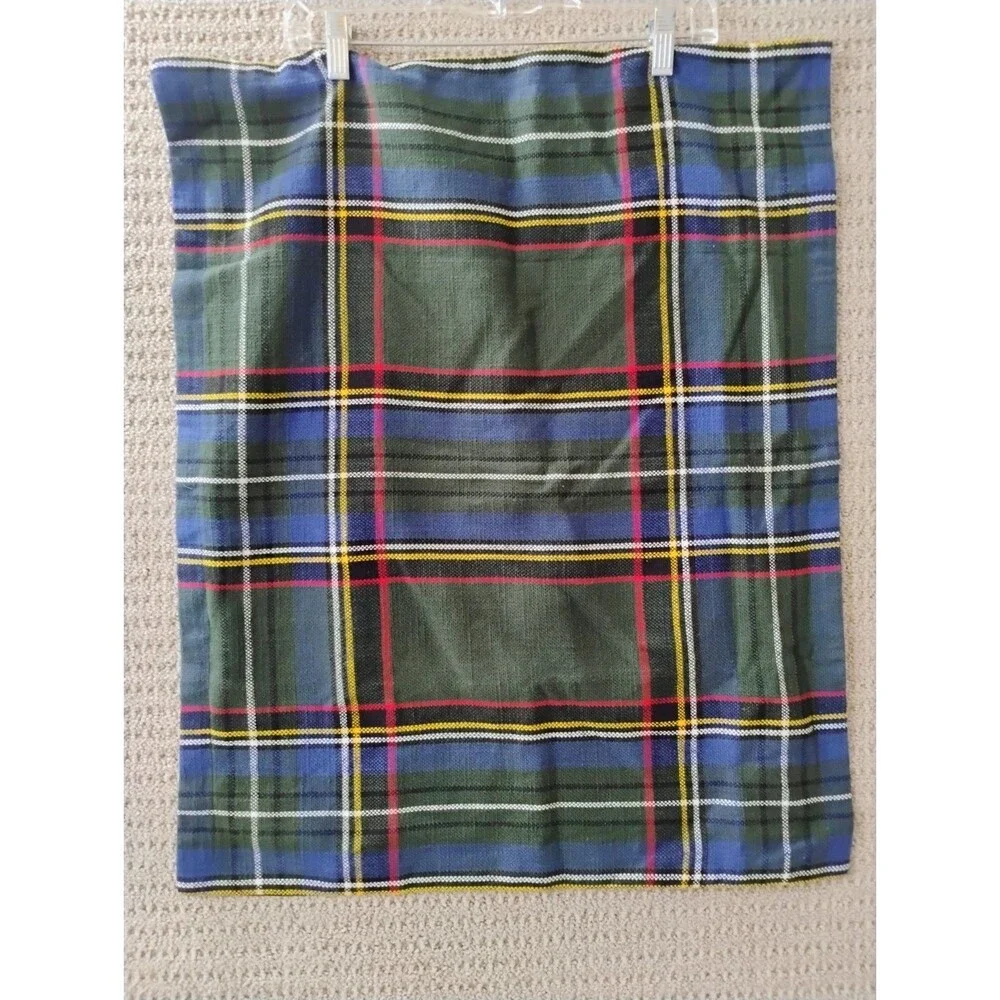2 Pottery Barn Stewart Tartan Plaid Shams Green Standard 26x20